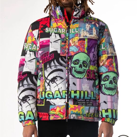 SUGARHILL ANXIETY PUFFER  JACKET, Size Medium - Picture 11 of 14